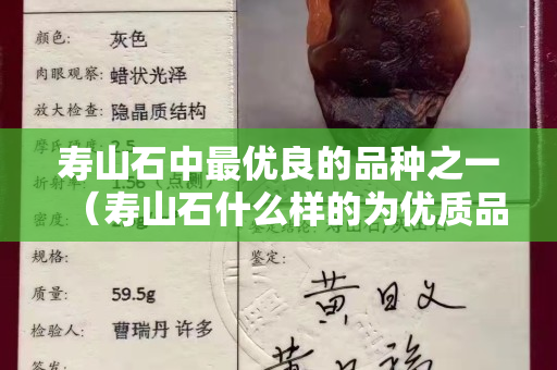 寿山石中最优良的品种之一（寿山石什么样的为优质品种？）