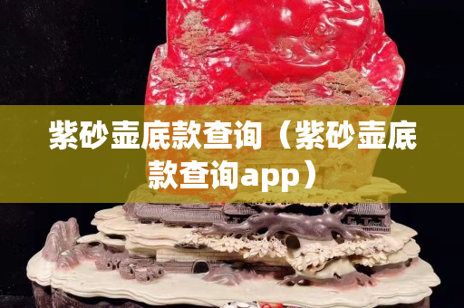 紫砂壶底款查询（紫砂壶底款查询app）