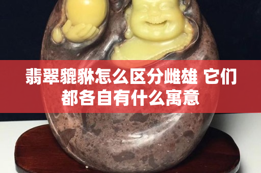 翡翠貔貅怎么区分雌雄 它们都各自有什么寓意