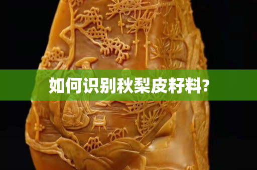 如何识别秋梨皮籽料?