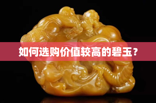 如何选购价值较高的碧玉？