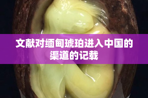 文献对缅甸琥珀进入中国的渠道的记载