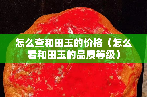 怎么查和田玉的价格（怎么看和田玉的品质等级）