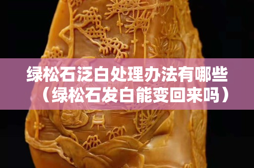 绿松石泛白处理办法有哪些（绿松石发白能变回来吗）