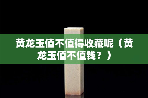 黄龙玉值不值得收藏呢（黄龙玉值不值钱？）