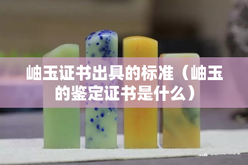 岫玉证书出具的标准（岫玉的鉴定证书是什么）