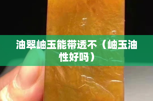 油翠岫玉能带透不（岫玉油性好吗）