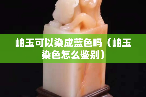 岫玉可以染成蓝色吗（岫玉染色怎么鉴别）