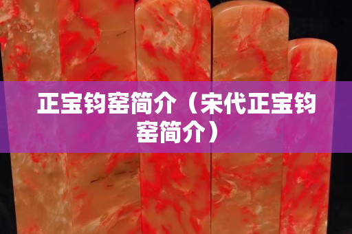 正宝钧窑简介（宋代正宝钧窑简介）