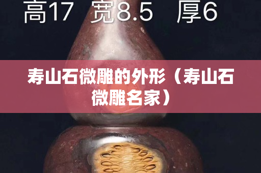 寿山石微雕的外形（寿山石微雕名家）