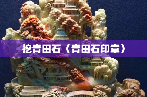 挖青田石（青田石印章）