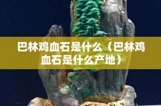 巴林鸡血石是什么（巴林鸡血石是什么产地）