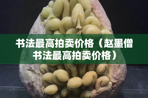书法最高拍卖价格（赵墨僧书法最高拍卖价格）